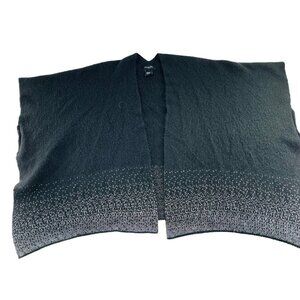 Marcus Adler New York Womens Acrylic Shawl Cardigan Black/Gray‎